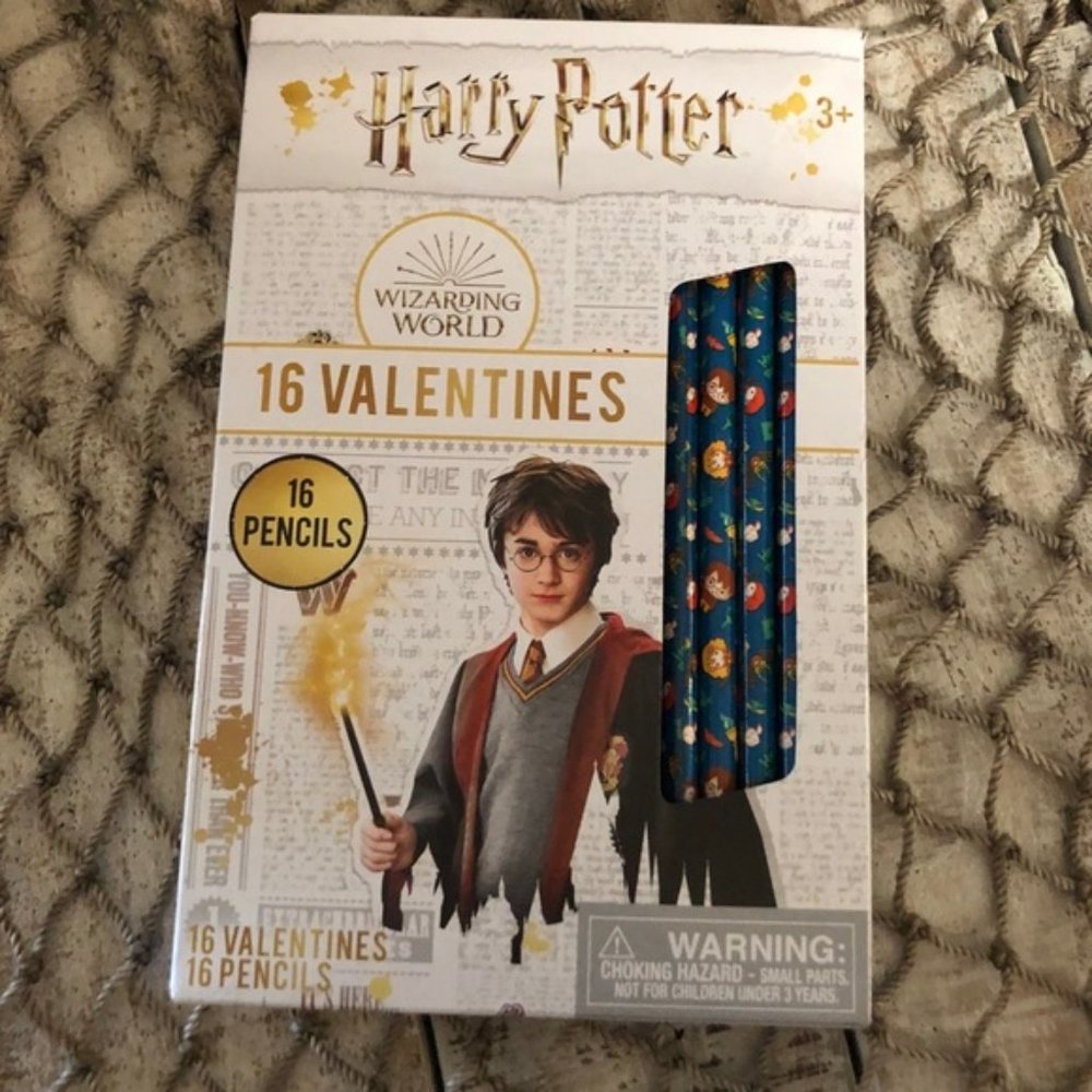 Warner Bros. Harry Potter Valentines Pencils - Blue and Gold